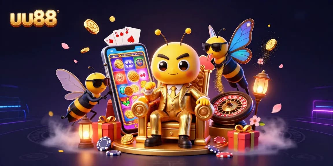 Experience the excitement at uu88 with our vibrant bumblebee mob boss in a dynamic gaming scene.
