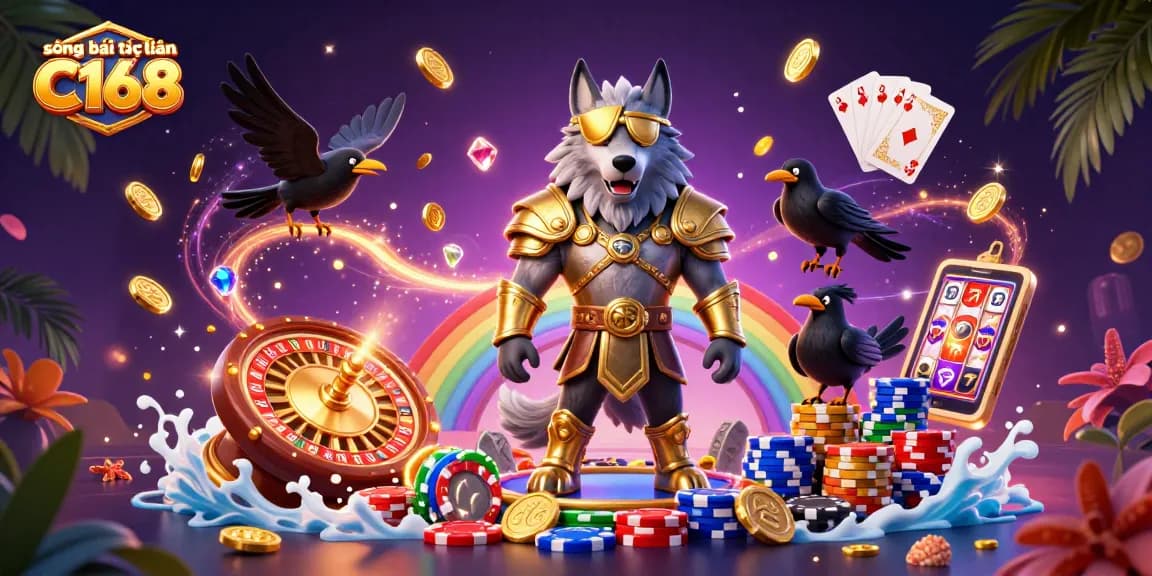 Experience the excitement of sòng bài trực tuyến C168 with captivating imagery of winning gameplay.
