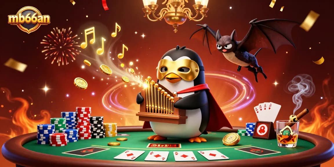 Experience thrilling gameplay with mb66an as a phantom penguin plays music for big wins.