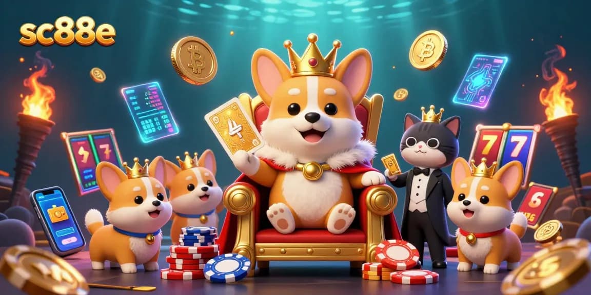 Experience sc88e with vibrant slot reels and charming characters in a fun casino scene.