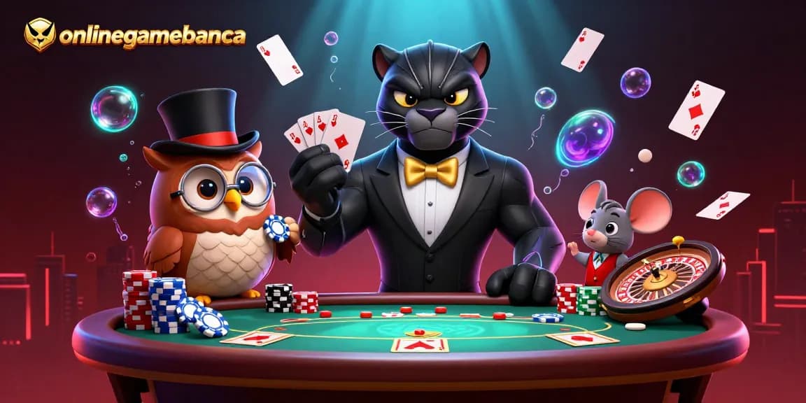 Engage in exciting games at onlinegamebanca with stylish characters and rich casino atmosphere.