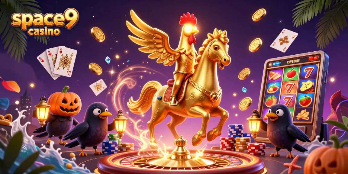 Experience thrilling gameplay at Space9 Casino with vibrant and dynamic casino elements.