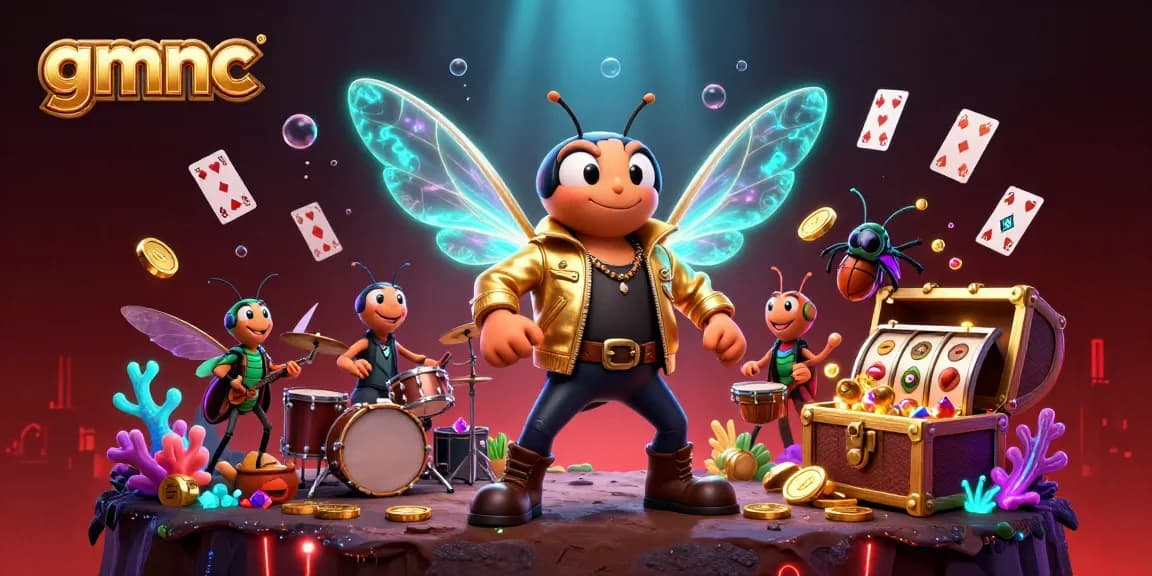 Experience the excitement of gmnc with casino elements and vibrant characters in a dynamic scene.