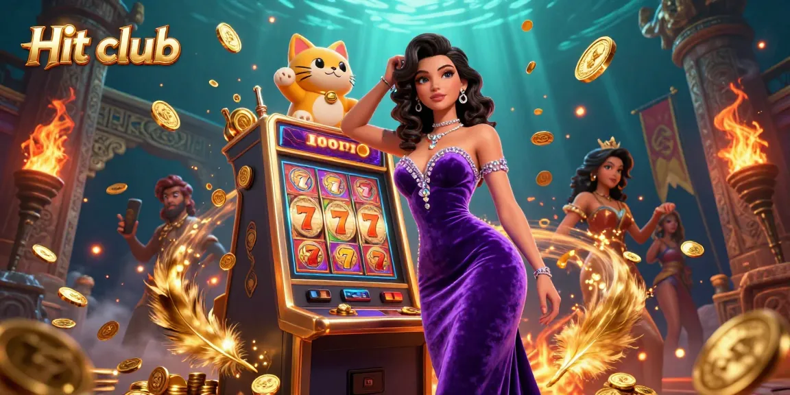Experience thrilling jackpots at Hit club with lively slot machines and vibrant casino elements.