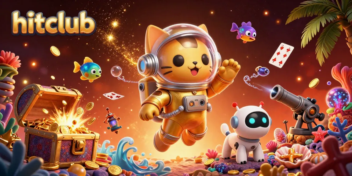 Engage with hitclub's thrilling gameplay amidst an explosion of vibrant casino elements.