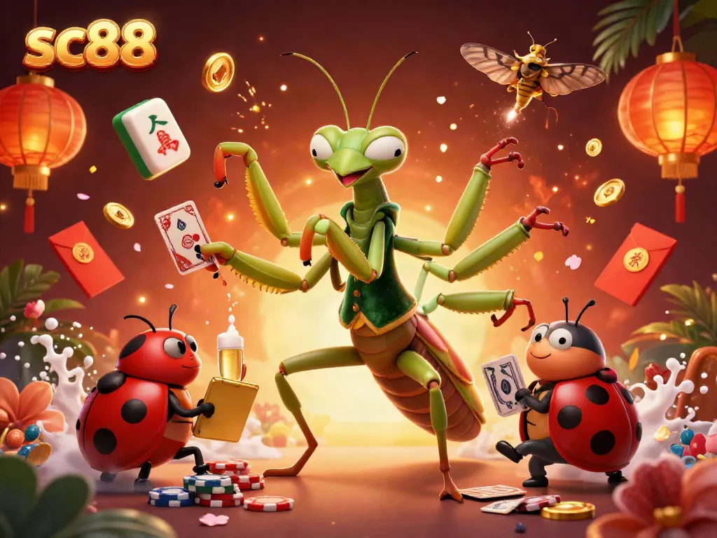 Engage with sc88 at a vibrant casino scene featuring a card sharp and pit boss amidst dynamic gaming elements.
