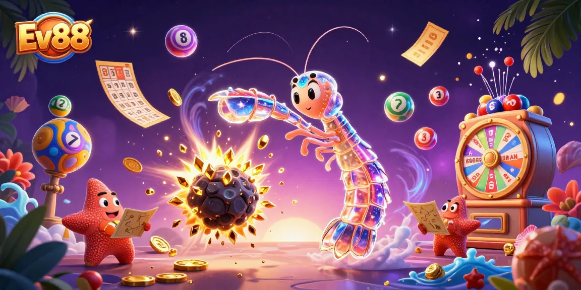 Ev88 engages players with exciting slots and games exploding with vibrant elements and gold coins.