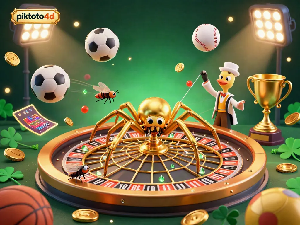 Experience piktoto4d's thrilling betting scene with animated characters amidst dynamic game elements.