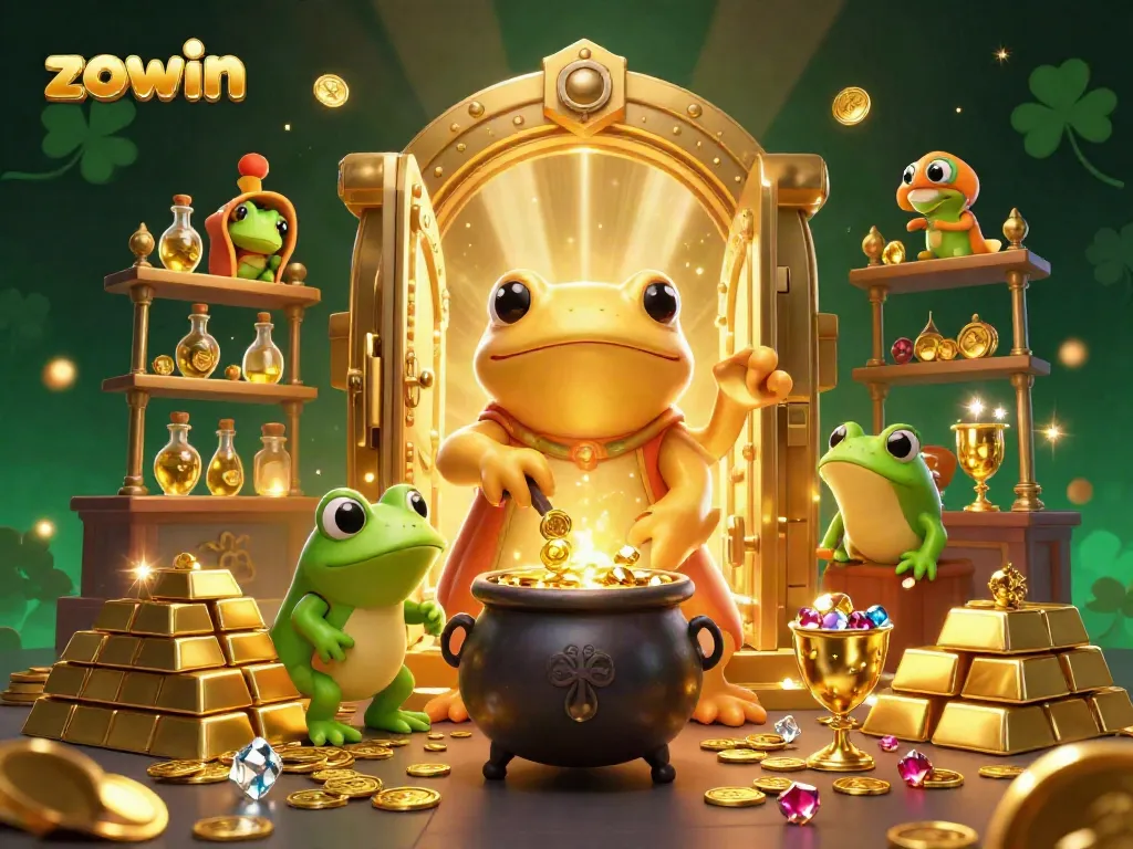 Zowin players enjoy a magical casino experience with golden treasures and enchanting characters.
