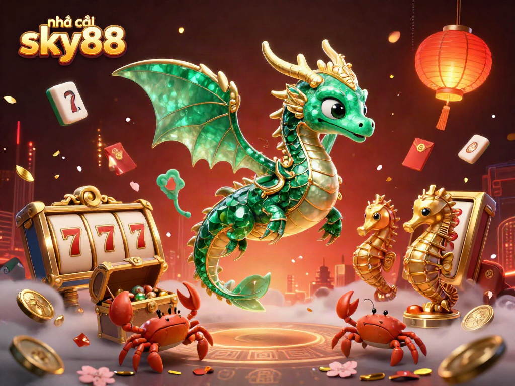 Experience the thrill of nhà cái sky88 with vibrant 3D casino scenes capturing dynamic gaming elements and lively action.