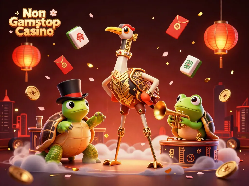 Play engaging games at Non Gamstop Casino with exciting neon-style characters and vibrant decor.