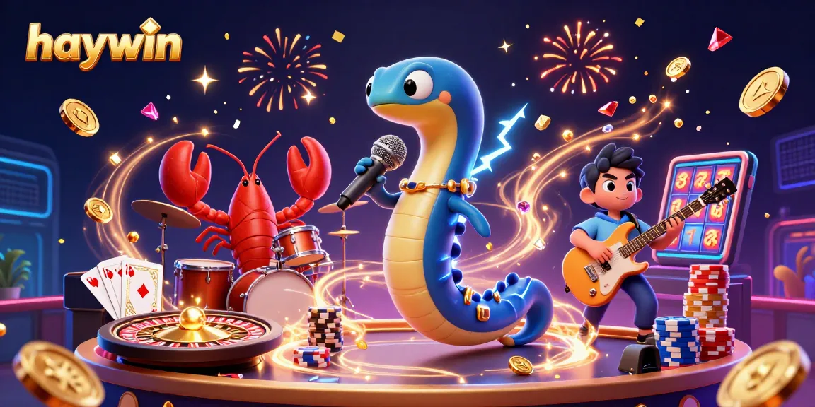 Experience the vibrant excitement of haywin casino with an electric eel DJ and dynamic gaming elements.