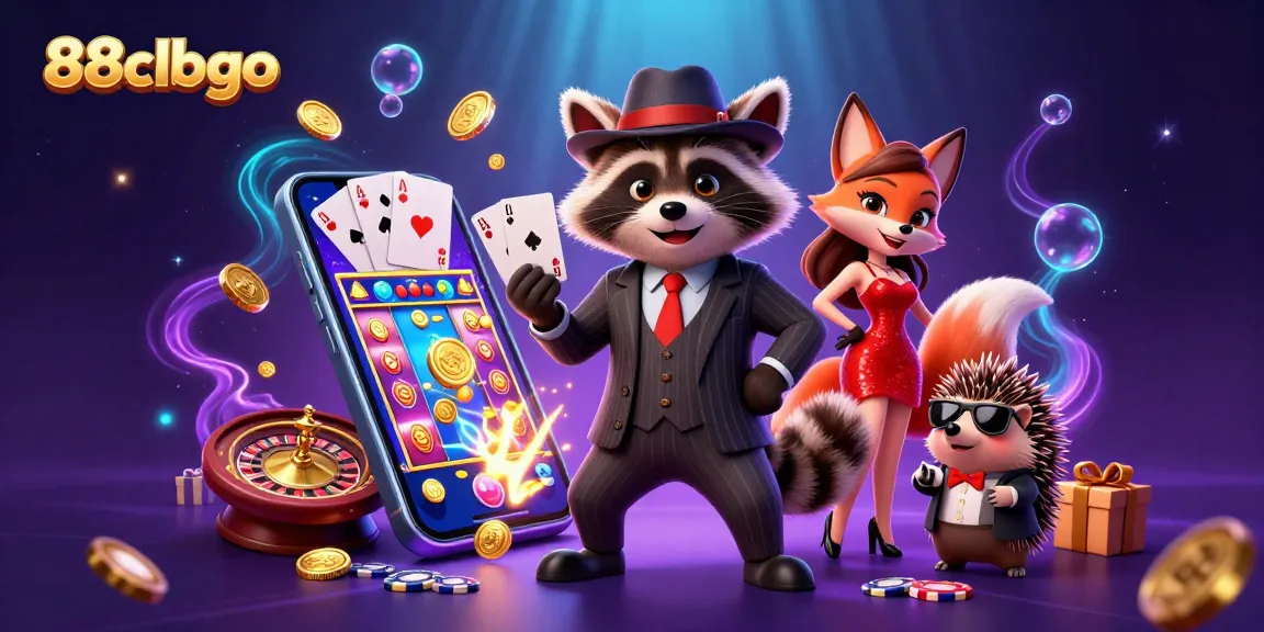 Experience thrilling gameplay at 88clbgo with a dynamic casino scene showcasing vibrant characters and exciting games.