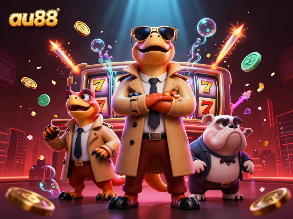 Experience thrilling gameplay at au88 with raptor characters and immersive slot machine elements.