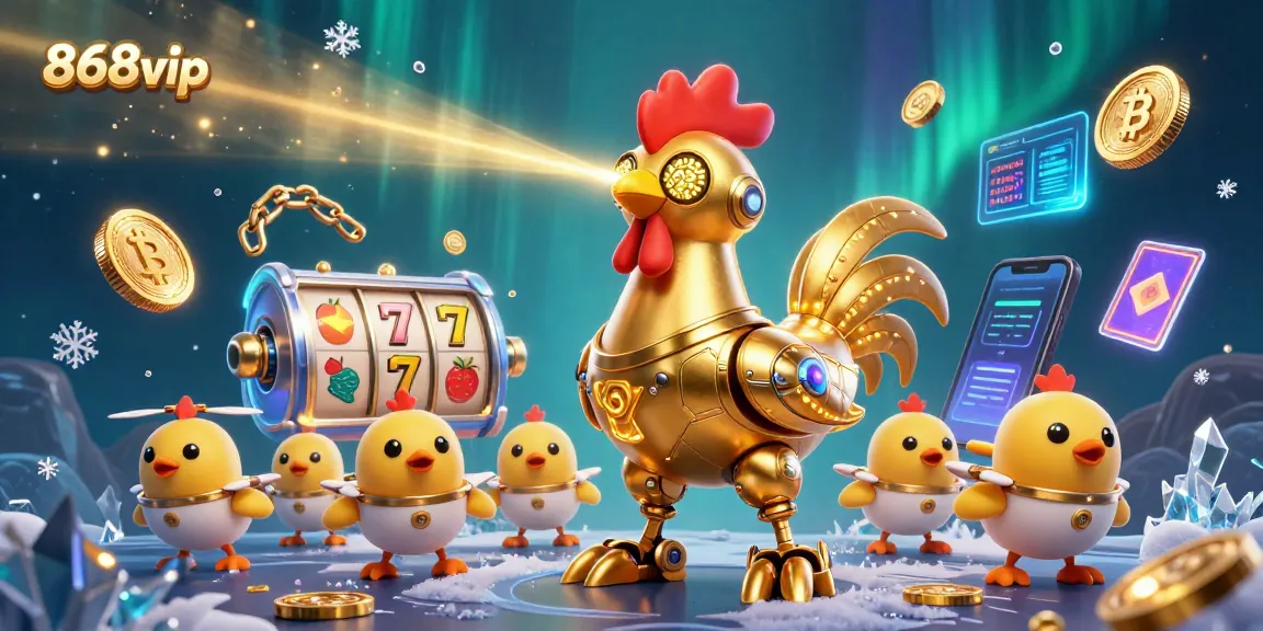 Experience the thrill of 868vip with vibrant slot games and futuristic crypto elements.