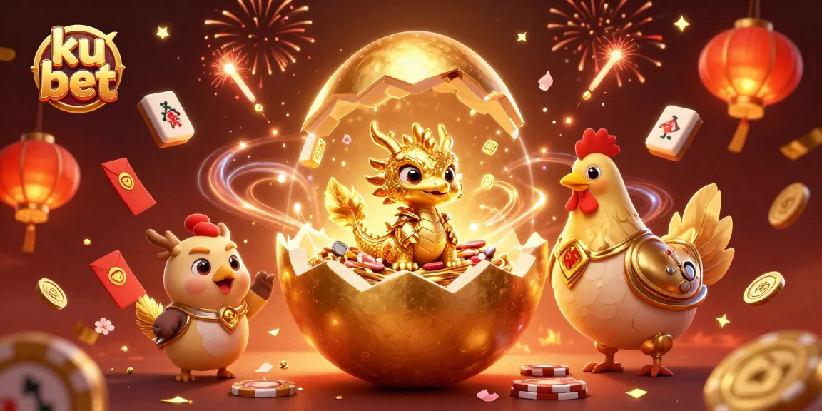 Experience thrilling gameplay as ku bet reveals a golden dragon amidst vibrant casino elements.