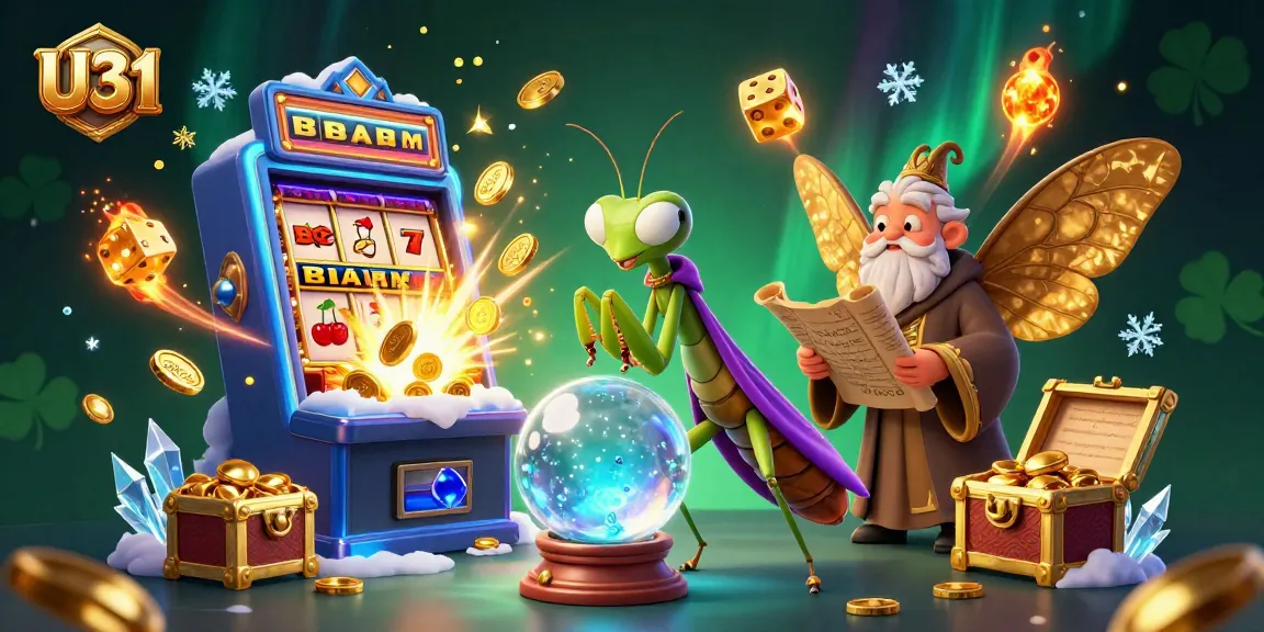 Experience thrilling games at U31 with a dynamic 3D casino scene featuring vivid characters and jackpot excitement.