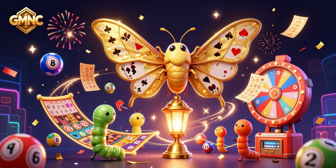 Experience GMNC through a vibrant 3D illustration showcasing dynamic casino scenes and lottery excitement.