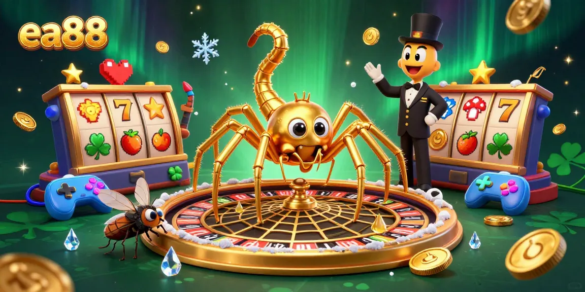 ea88 offers thrilling roulette experiences with a golden spider and centipede ambiance.