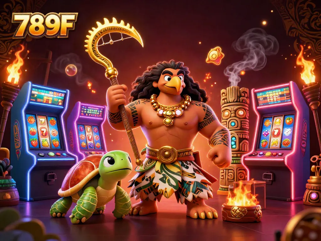 Engage with 789F's vibrant online casino world through dynamic gaming visuals.