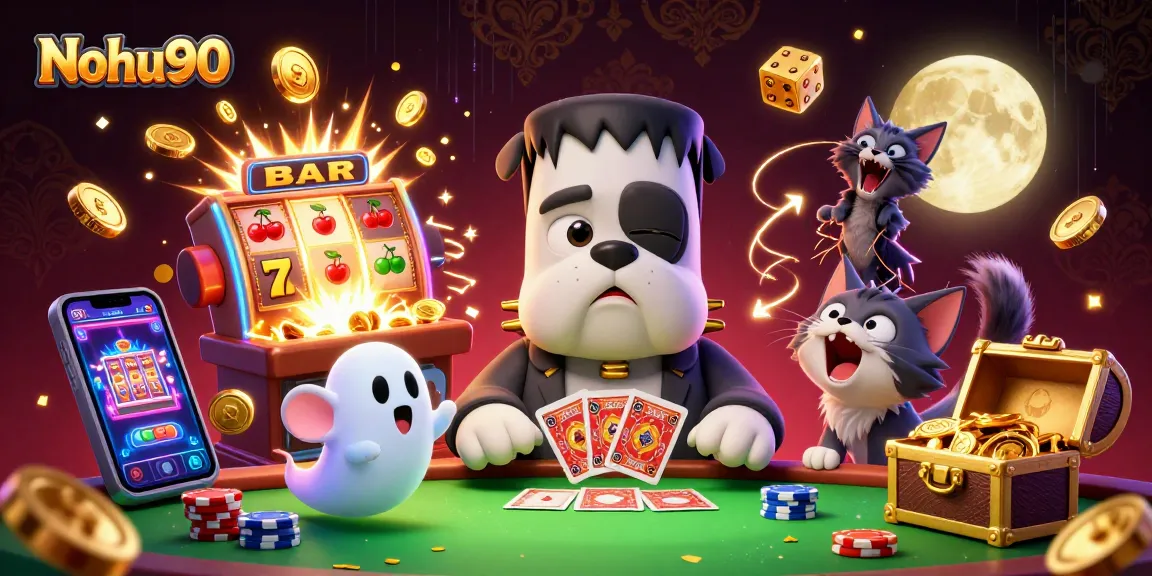 Nohu90 offers thrilling jackpots and gaming excitement with lively characters and casino elements.
