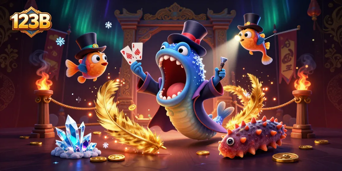 Experience thrilling bets with 123B in this vibrant 3D casino scene featuring magical underwater characters.