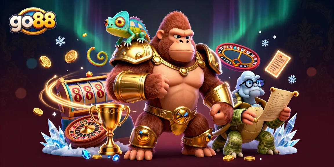 Join the excitement of go88 casino with a vibrant 3D illustration of characters and gaming elements.