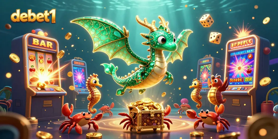 Spin the reels with debet1's enchanting sea dragon and treasure-filled slot adventures!