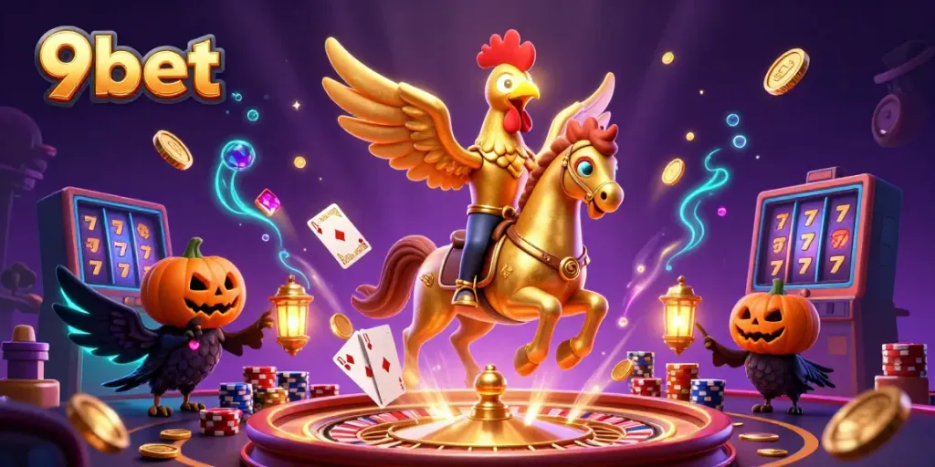 Join the fun at 9bet with a vibrant carnival of golden coins and exciting casino adventures.