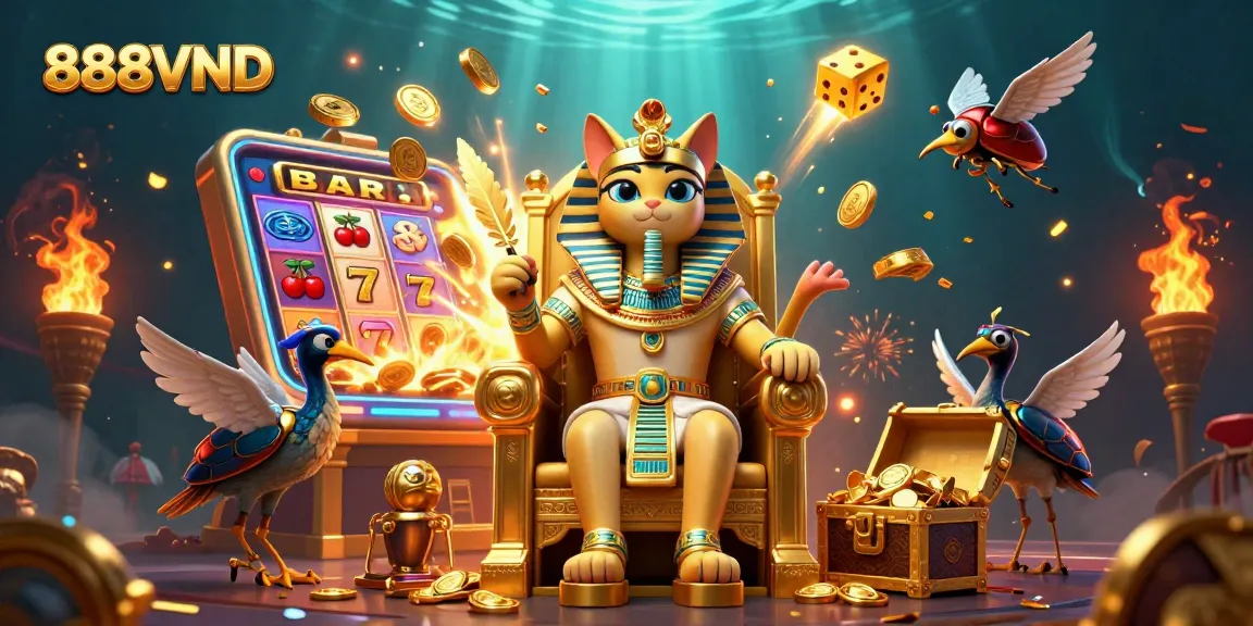 Experience the excitement of winning with 888VND in this vibrant casino scene.