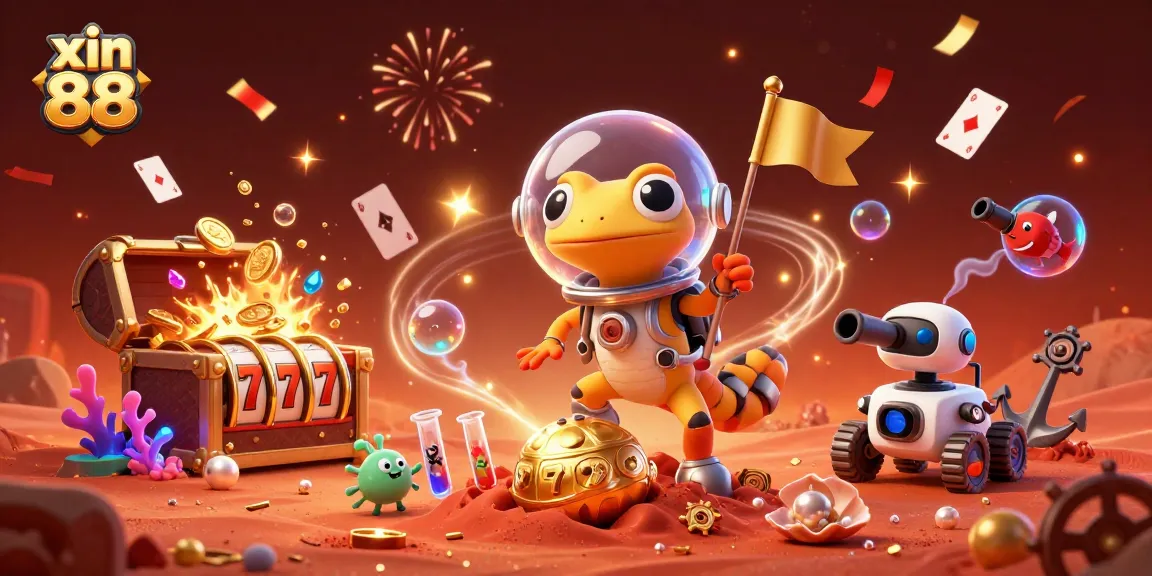 Experience the thrilling world of xin 88 with vibrant casino scenes featuring animated characters and game elements.