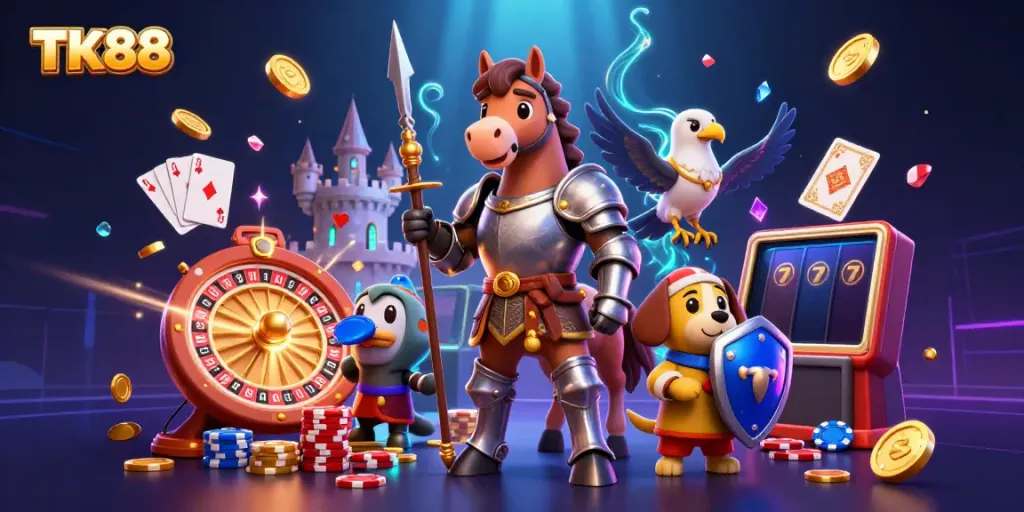 Spin the reels and win big with TK88 while enjoying an enchanting casino adventure in 3D.