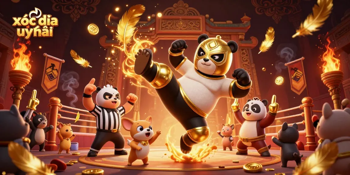 Experience excitement with xóc đĩa uy tín as playful characters engage in thrilling gaming actions.