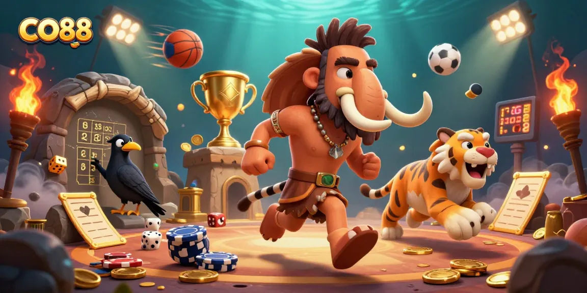 Engage in thrilling experiences at CO88 casino featuring prehistoric elements and dynamic sports betting.