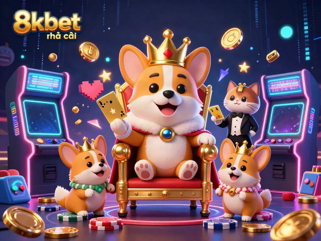 Experience the thrill at 8xbet nhà cái, a vibrant casino with exciting gaming elements and lively characters.