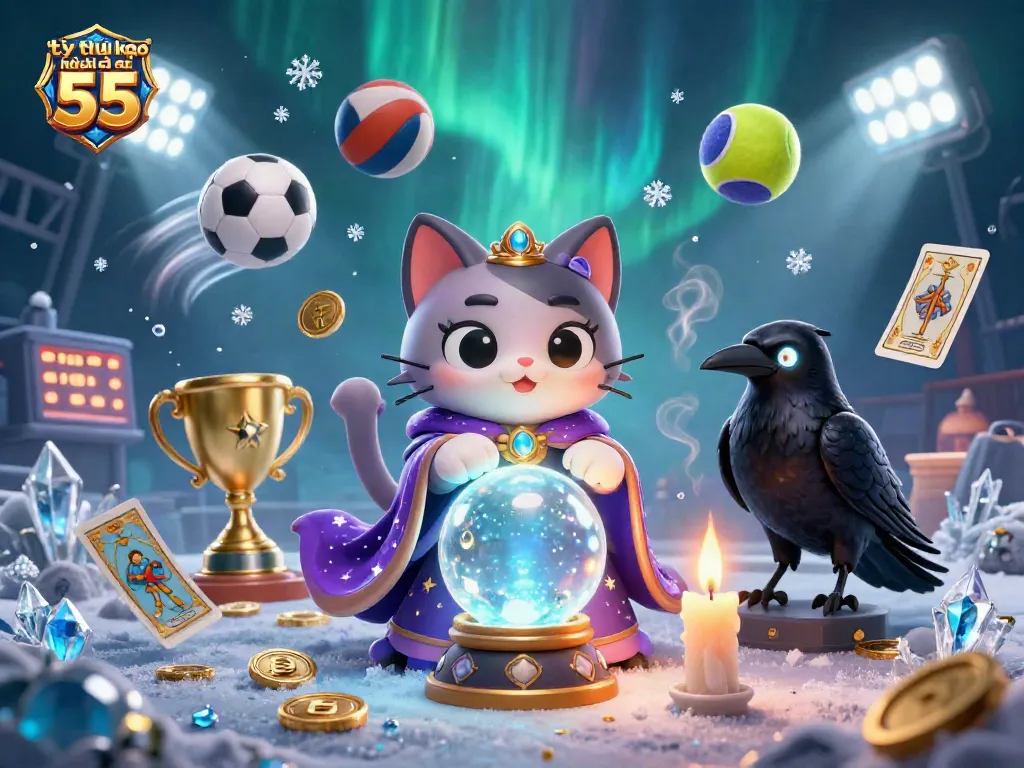 Experience the excitement of tỷ lệ kèo nhà cái 55 in vivid, dynamic illustration featuring sports betting elements.