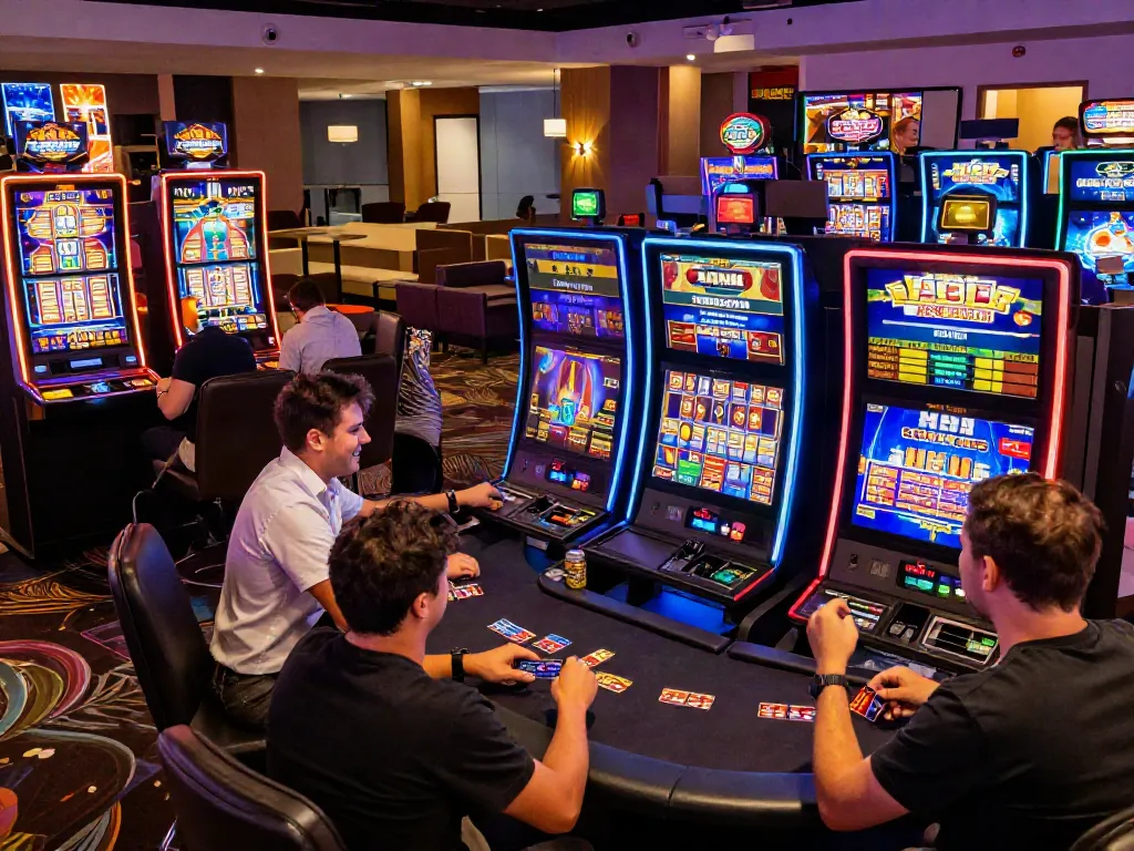 Players enjoying vibrant games at casinos that accept credit cards with instant deposits.