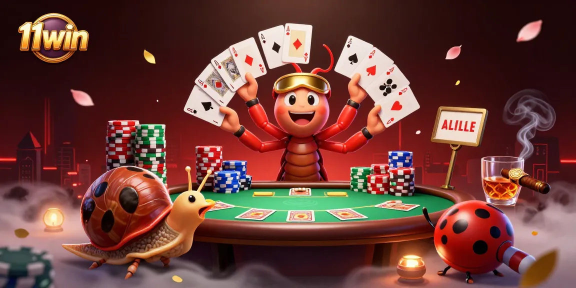 Experience thrilling 11win casino action with a vibrant dealer and high-rolling characters.