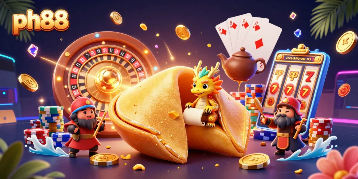Experience thrilling betting action with ph88's vibrant casino scene filled with gold, cards, and excitement.