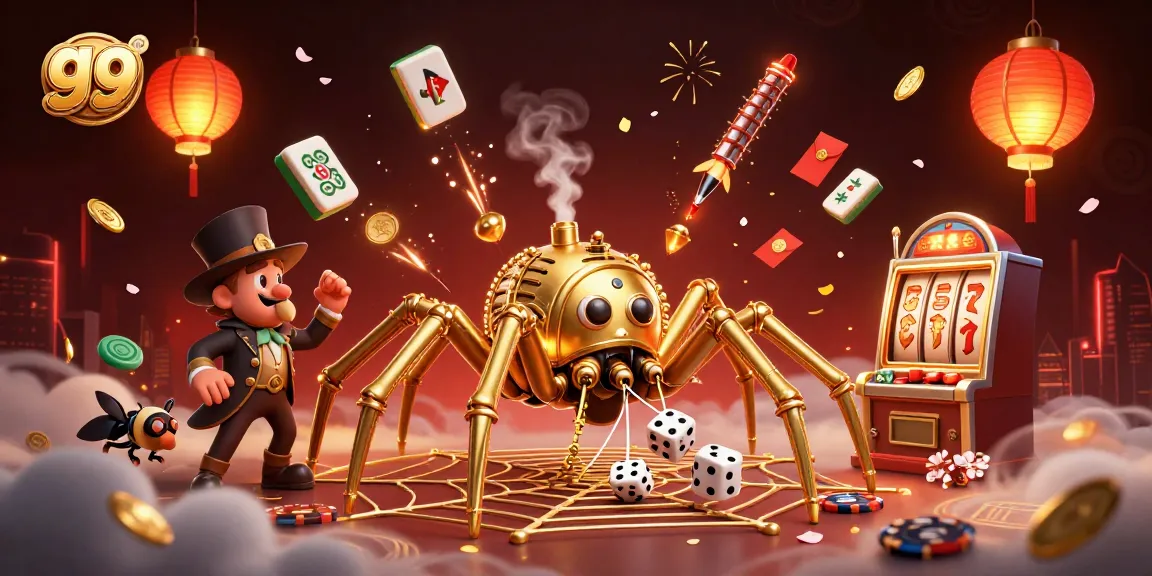 Play exciting games at go 99 with vibrant steampunk characters and festive casino elements.