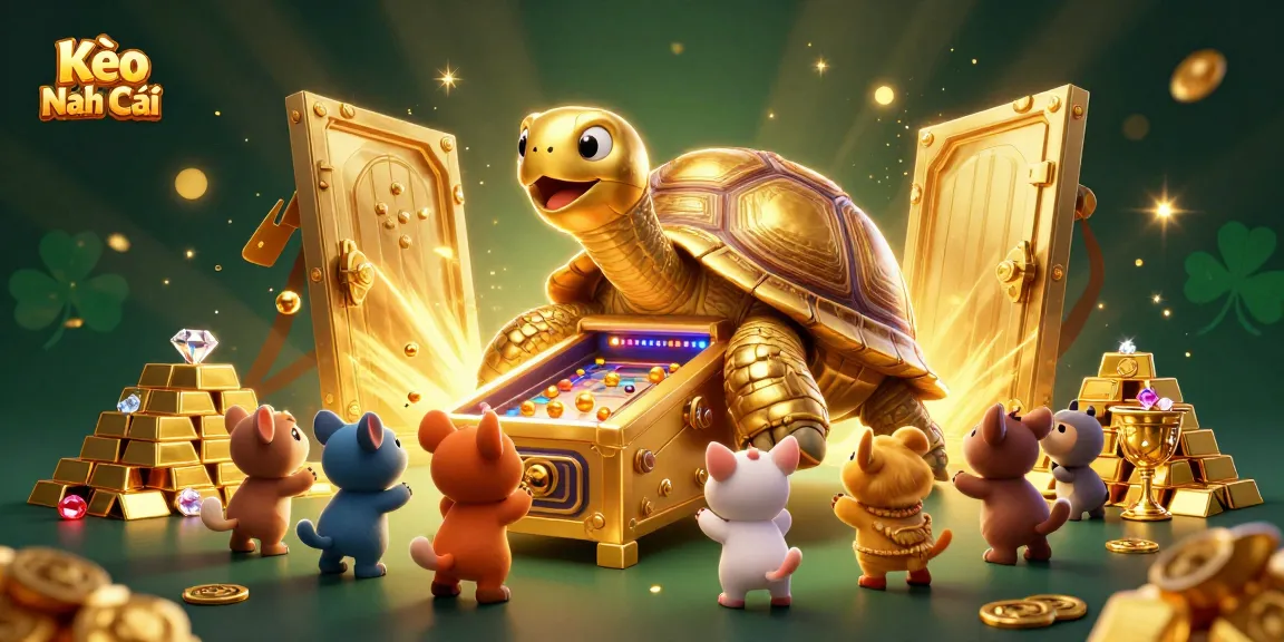 Experience Kèo Nhà Cái with energetic gameplay surrounded by treasures and playful characters.