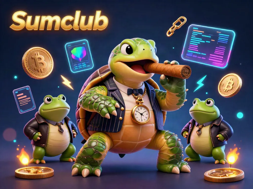 Experience exciting casino adventures with Sumclub featuring a mobster turtle and bullfrog enforcers.