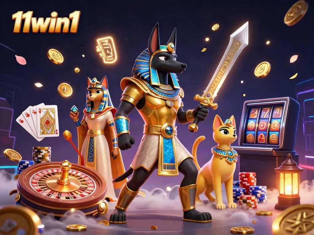Experience 11win1's thrilling games with sacred characters and lively casino elements.