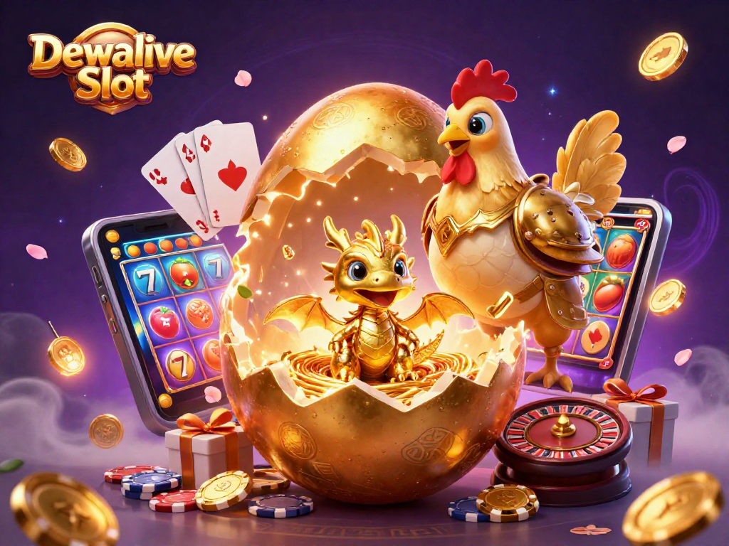 Dewalive Slot offers thrilling moments with a golden dragon and immersive gaming elements.