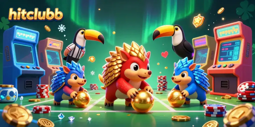 hitclubb pangolins in vibrant casino battle, bowling through poker chips