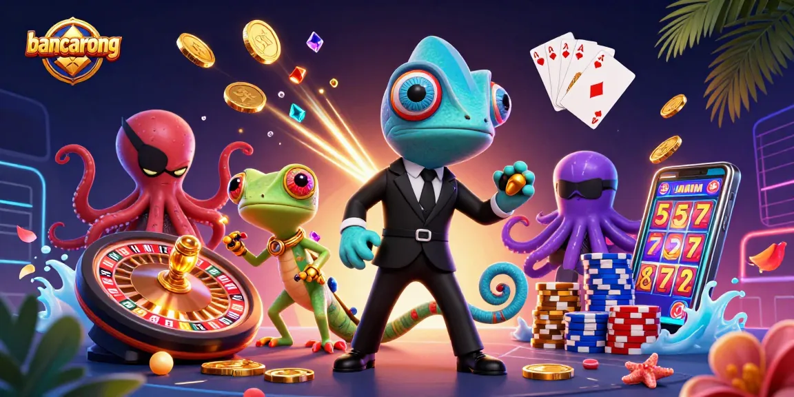 Experience the thrill of bancarong with animated characters and dazzling casino elements.