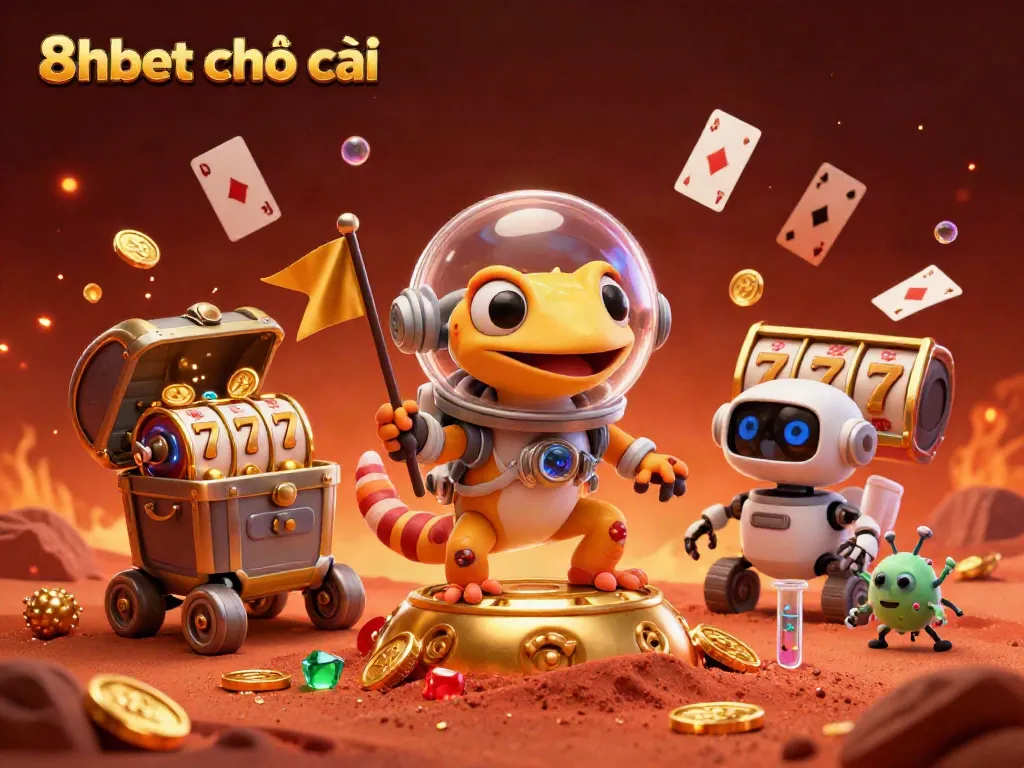 Experience thrilling adventures at 8xbet nhà cái with a Martian gecko uncovering hidden treasures and games.