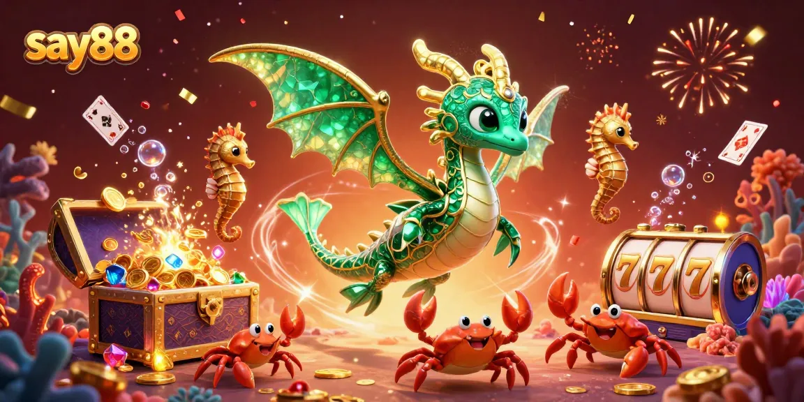 Engage with vibrant say88 gameplay in a visually stunning 3D underwater casino scene full of excitement.