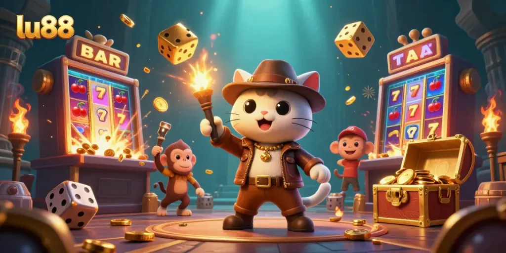 Engage in thrilling slots at lu88 with our enchanting explorer finding treasures!