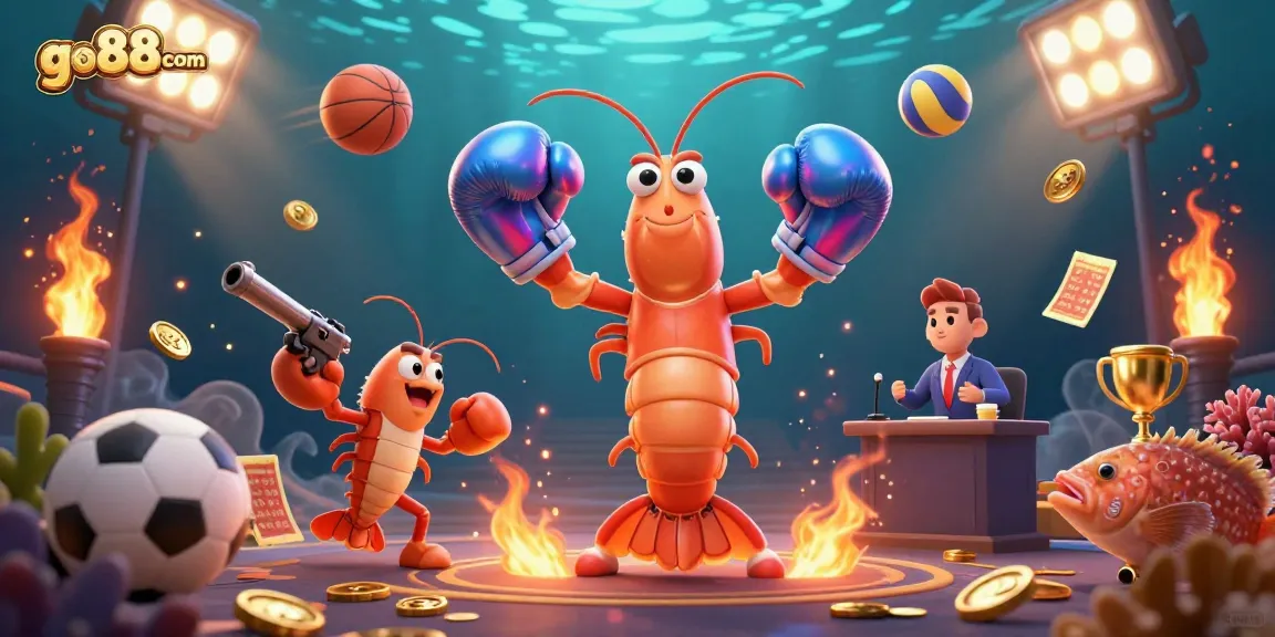 Experience the excitement of go88com with vibrant casino-themed characters and dynamic gaming action.